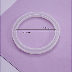 Белый Силиконовые формы для браслетов, формы для литья смолы, для уф-смолы, изготовление изделий из эпоксидной смолы, круглые кольца, белые, 112x12 мм, внутренний диаметр: 95 мм
