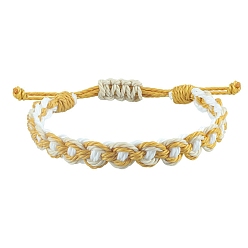 (932FM) Темно-синий аква-матовый с подкладкой Регулируемые браслеты из плетеного воскового шнура для мужчин и женщин, темно-золотистые, периметр: 6-1/4~11-3/4 дюйм (16~30 см)