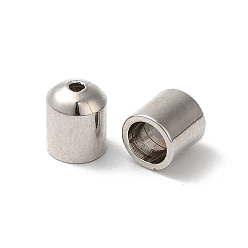 Платина Покрытие стойки латунные торцевые заглушки, долговечный, без свинца и без кадмия, конус, платина, 5x4 мм, отверстие : 1 мм, внутренний диаметр: 3 мм