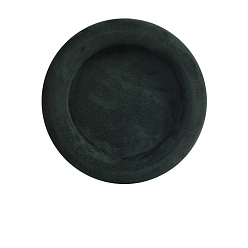 Dark Slate Blue Velvet Jewelry Bracelet Gift Storage Tray Boxes, Flat Round, Dark Slate Blue, 11.5x2cm