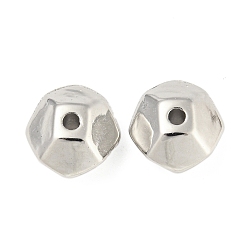 Platine Ccb perles en plastique, polygone, platine, 14.5x13.5x7.5mm, Trou: 2.7mm