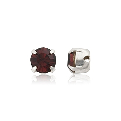 90100 Burgundy Preciosa® maxima crystal в пришивной чашке, чешский хрусталь, с настройками латуни, 719 37 083 шатон (круглый), серебряные, 90100 бордовый, ss 19 (4.4~4.6 мм)