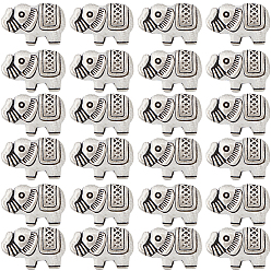 Античное Серебро 80 бусины из сплава в тибетском стиле, слон, античное серебро, 12.5x8x5 мм, отверстие : 1 мм