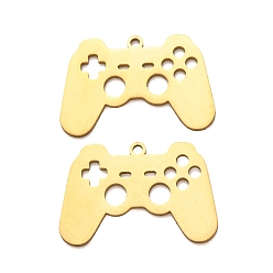 Golden 201 Stainless Steel Pendants, Game Machiner Charms, Laser Cut, Cut-Out, Golden, 17x25x1mm, Hole: 1.5mm