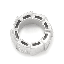 Stainless Steel Color Tarnish Resistant 304 Stainless Steel Bead Rhinestone Settings, Flat Round, Stainless Steel Color, 14x6mm, Hole: 8.3mm