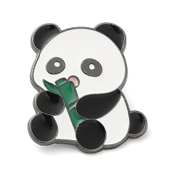 Панда Эмалевые булавки, брошь из бронзового сплава, панда, 31x27x1.5 мм