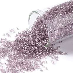 (110) Transparent Luster Light Amethyst Toho runde Rocailles, japanische Rocailles, (110) transparenter Glanzlichtamethyst, 15/0, 1.5 mm, Bohrung: 0.7 mm, über 3000pcs / Flasche, 10 g / Flasche