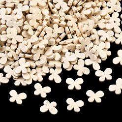 Бабочка Непрозрачные акриловые бусины, имитация бирюзовый, цветочный белый, бабочка, 12x17x4 мм, отверстие : 1.6 мм, Около 943 шт / 500 г