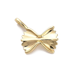 Food Латунные подвески, фарфалле, 14.5x17x4.5 мм, отверстие : 4x2 мм
