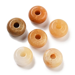 Red Agate Натуральный красный авантюрин европейский бисер, бусины с большими отверстиями в форме шайбы, 14~14.5x7.7~8.3 мм, отверстие : 4 мм