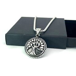 Нержавеющая Сталь Цвет Винтажные подвески из нержавеющей стали в виде дерева жизни для женщин и мужчин, стильные украшения, цвет нержавеющей стали