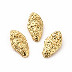 Real 18K Gold Plated Rack Plating Eco-Friendly Brass Pendants, Long-Lasting Plated, Lead Free & Cadmium Free, Nuggets Charm, Golden, 14x8x4mm, Hole: 3mm