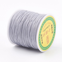 Silver Polyester Cord, Silver, 0.8mm, about 87.48 yards(80m)/roll