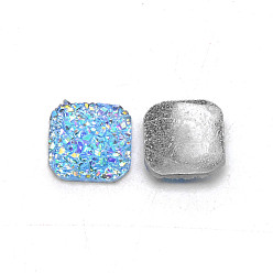 Васильковый Кабошоны из смолы, квадратный, васильковый, 9.5x9.5x3 мм