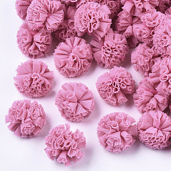 Hot Pink DIY Craft Polyester Ball, Round, Hot Pink, 22~25mm