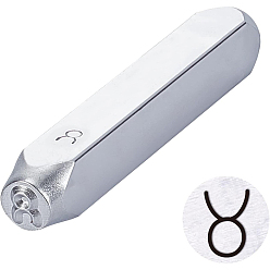 Телец Железные штампы, инструменты для штамповки, для кожгалантереи, 12 узоры созвездий, Телец, 65.5x10 мм