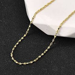 Настоящее золото 18K 1.5мм латунные овальные звенья цепи ожерелья, без свинца и без кадмия, долговечный, стойки покрытие, реальный 18 k позолоченный, 17.83 дюйм (45.3 см)
