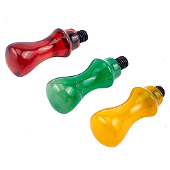 Mixed Color Resin Handle, for Wax Seal Stamp, Wedding Invitations Making, Mixed Color, 56x22.5mm, head: 8mm, 3pcs/set