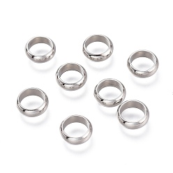Stainless Steel Color 201 Stainless Steel Spacer Beads, Ring, Stainless Steel Color, 7x2.5mm, Inner Diameter: 5mm