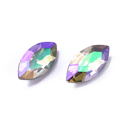 Призрачный Свет Имитация австрийского хрусталя горный хрусталь, класс А, задние и задние, лошадиный глаз , свет призрак, 10x5x3 мм
