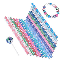 Mixed Shapes 2сумки 2 стили счастливая звезда оригами бумага, складные полоски, для diy craft, разнообразные, 219x50x9.5 мм, 540 простыни / мешок, 1 сумка / стиль