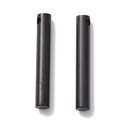 Electrophoresis Black PVD Vacuum Plating 304 Stainless Steel Pendants, Column, Electrophoresis Black, 40x6mm, Hole: 2.7mm