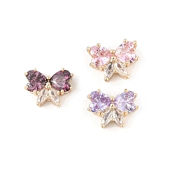 Золотой Латунные микро проложить кубического циркония подвески, бабочки прелести, без свинца и без кадмия, долговечный, золотые, 10.5x13.5x5.5 мм, отверстие : 1 мм