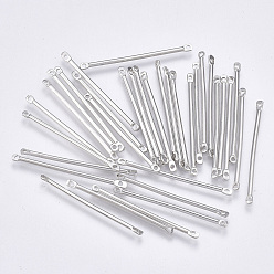 Платина Соединители железных стержней, без никеля , платина, 30x2x1.2 мм, отверстие : 1 мм