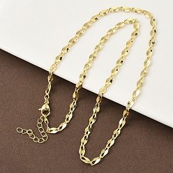 Настоящее золото 18K 4мм латунные цепочки с тиснением для женщин, стойки покрытие, долговечный, без свинца и без кадмия, реальный 18 k позолоченный, 17.60 дюйм (44.7 см)