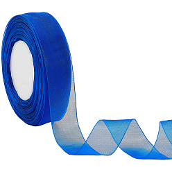 Синий 1 рулоны прозрачной органзовой ленты, широкая лента для украшения на свадьбе, синие, 1 дюйм (25 мм), около 50.00 ярдов (45.72 м) / комплект