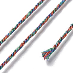 Коралловый Полиэфирный крученый шнур, круглые, для изготовления ювелирных изделий DIY, коралл, 1 мм, около 49.21 ярдов (45 м) / рулон