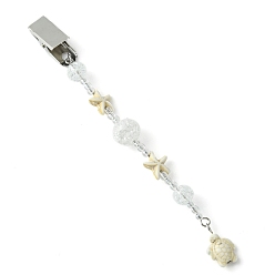 (404) Непрозрачное AB Кислое яблоко Зажимы для кредитных карт окрашенные в океаническую тематику, синтетические бирюзовые морские звезды и черепахи, Железный захват для кредитных карт для длинных гвоздей, цветочный белый, 162 мм