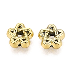 Golden Plated UV Plating Acrylic Beads, Pentagram, Golden Plated, 16x16.5x8mm, Hole: 2.2mm
