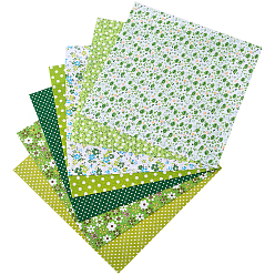 Желто-Зеленый 7хлопчатобумажная ткань с принтом, для пэчворка, шить ткани для пэчворка, квадратный, желто-зеленый, 25x25 см