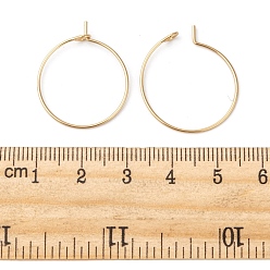 Real 18K Gold Plated 316 Surgical Stainless Steel Wine Glass Charms Rings, Hoop Earring Findings, DIY Material for Basketball Wives Hoop Earrings, Real 18k Gold Plated, 24x20x0.7mm, 21 Gauge