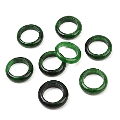 Green Natural Myanmar Jade/Burmese Jade Linking Rings, Ring, Green, 17x5mm, Inner Diameter: 12mm