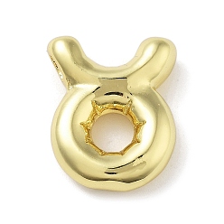 Телец Латунные бусины, без кадмия, без никеля и без свинца, двенадцать созвездий, реальный 18 k позолоченный, Телец, 19x15x4.5 мм, отверстие : 3.5x2 мм