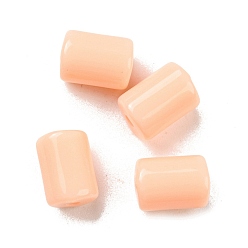 PeachPuff Opaque Acrylic Beads, Column, PeachPuff, 10x7mm, Hole: 1.8mm, about 1100pcs/500g