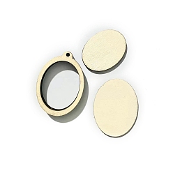 Oval Деревянные пяльцы для вышивания крестиком, вышитая рамка дисплея, аксессуары для швейных инструментов, овальные, 50x35 мм