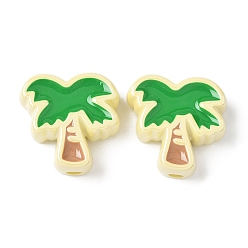 Кукурузный Шелк 10шт акриловые эмалевые бусины, пальма, цвет колоса кукурузы, 23.5x23.5x9 мм, отверстие : 3.5 мм