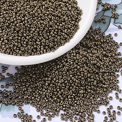 (RR457) Металлический Темная Бронзовый Миюки круглые бусины рокайль, японский бисер, 11/0, (р-р 457) металлик темная бронза, 2x1.3 мм, Отверстие : 0.8 мм , около 5500 шт / 50 г