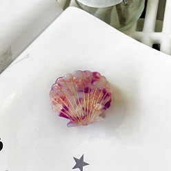 Фиолетовый Заколки для волос в форме ракушки из ацетата целлюлозы, аксессуары для волос для женщин и девочек, фиолетовые, 38 мм