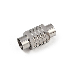 Нержавеющая Сталь Цвет Магнитные застежки, нержавеющая сталь 304, колонка, цвет нержавеющей стали, 19.5x11.5x10 мм, отверстие : 6.5 мм