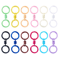 (52) Непрозрачная лаванда 12 шт. 12 цвета сплава пружинные застежки, с весенними находками, разноцветные, 76.5 мм, 1 шт / цвет