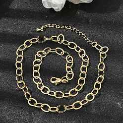 Настоящее золото 18K 6.5 Латунные цепочки-кабели для женщин, долговечный, стойки покрытие, без свинца и без кадмия, реальный 18 k позолоченный, 16.97 дюйм (43.1 см)