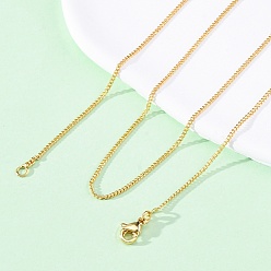 Настоящее золото 18K Латунные цепочки панцирного плетения ожерелья для женщин, 304 из нержавеющей стали застежкой омар, стойки покрытие, без свинца и без кадмия, долговечный, реальный 18 k позолоченный, 23.70 дюйм (60.2 см)