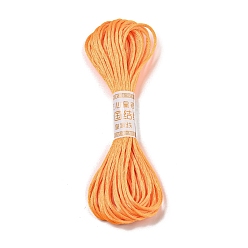 Темно-Оранжевый Нить для вышивания из полиэстера, нитки для вышивки крестом, темно-оранжевый, 2 мм, 10 м / пачка
