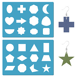 Другие Акриловая серьга ручной работы шаблон, трафареты для резки кожи, глубокое синее небо, геометрический рисунок, 130x90x2 мм, 2 шт / комплект