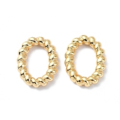 Настоящее золото 18K Латунные подвески, без кадмия, без никеля и без свинца, овальные, реальный 18 k позолоченный, 15.5x11.5x2.5 мм