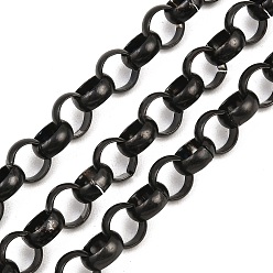 Черный 304 из нержавеющей стали цепи Роло, с катушкой, ионное покрытие (ip), несварные, чёрные, 10x4 мм